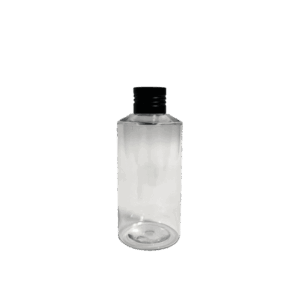 Notty Transparent PET Bottle with Black Aluminum Cap - 150ml